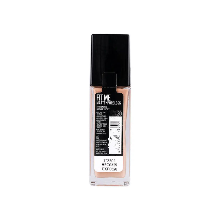 57947-Maybelline Fit Me Foundation Matte Poreless Glass SPF 130 +3