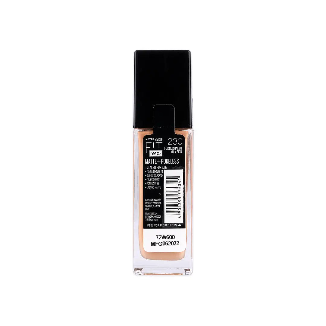 57950-Maybelline Fit Me Foundation Matte Poreless Glass Spf 230 +3