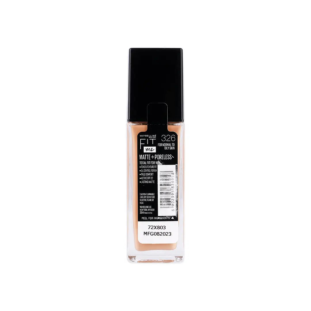 57951-Maybelline Fit Me Foundation Matte Poreless Glass Spf 326 +3