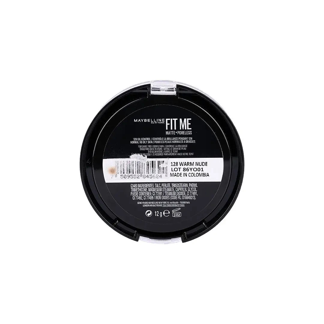 57994-Maybelline Fit Me Matte + Poreless Powder 128 Warm Nude +3