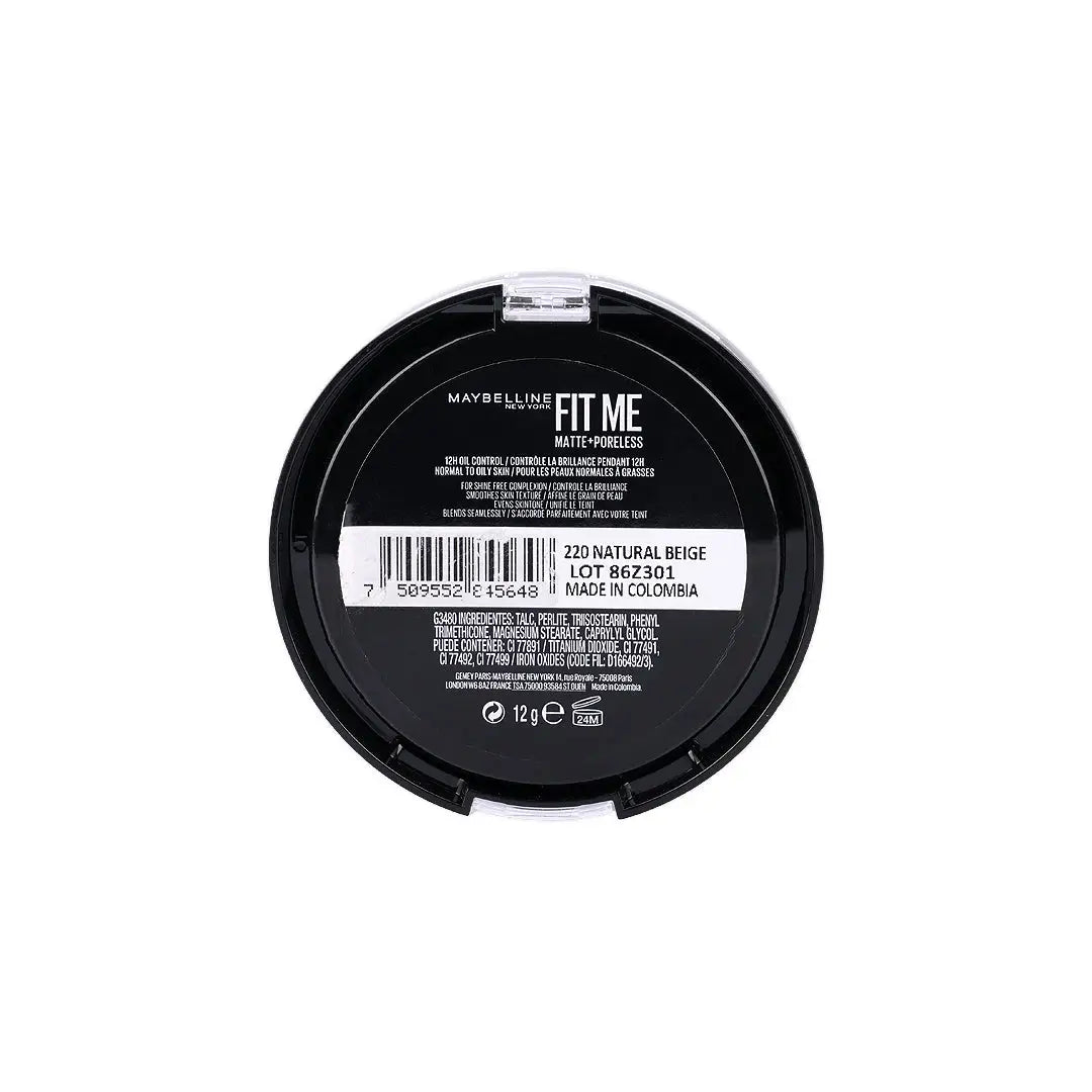 57995-Maybelline Fit Me Matte + Poreless Powder 220 Natural Beige +3