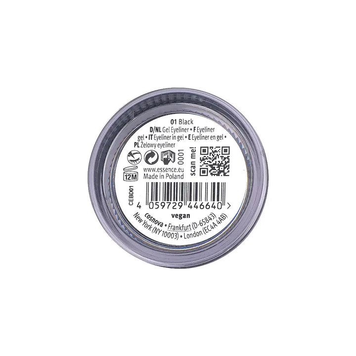 58038-Essencestay &amp; Play Gel Eyeliner Pot 01 +3
