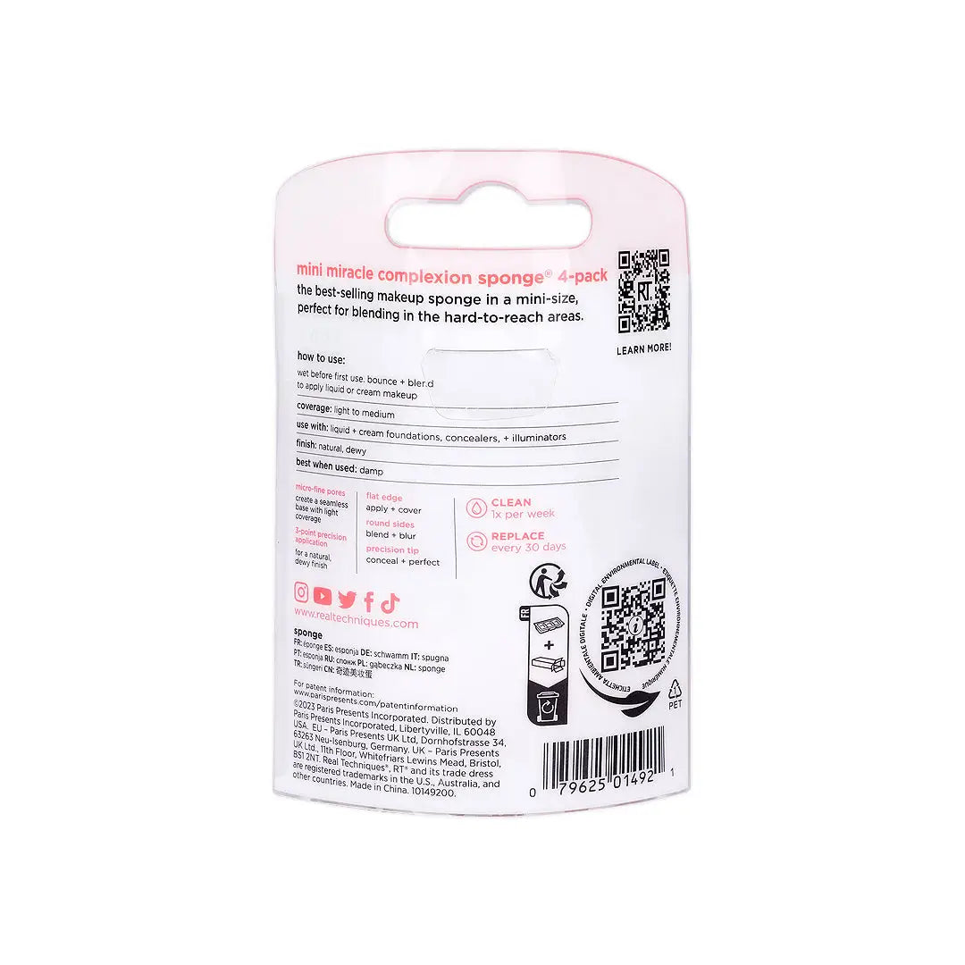 58146-Real Techniques Mini Miracle Complesion Sponges 4-Pack-1492 +3