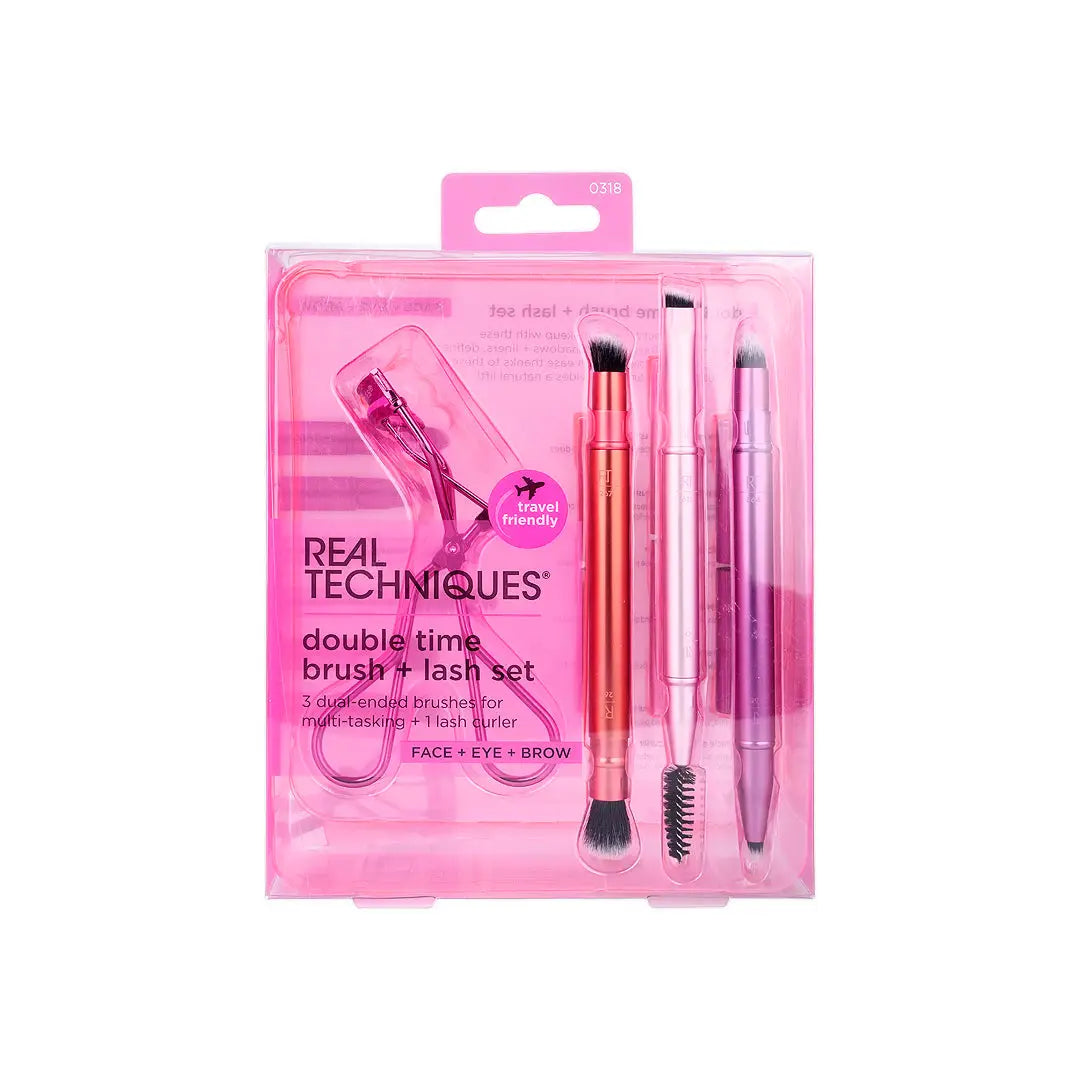 58158-Real Techniques Double Time Brush + Lash Set-0318 +2