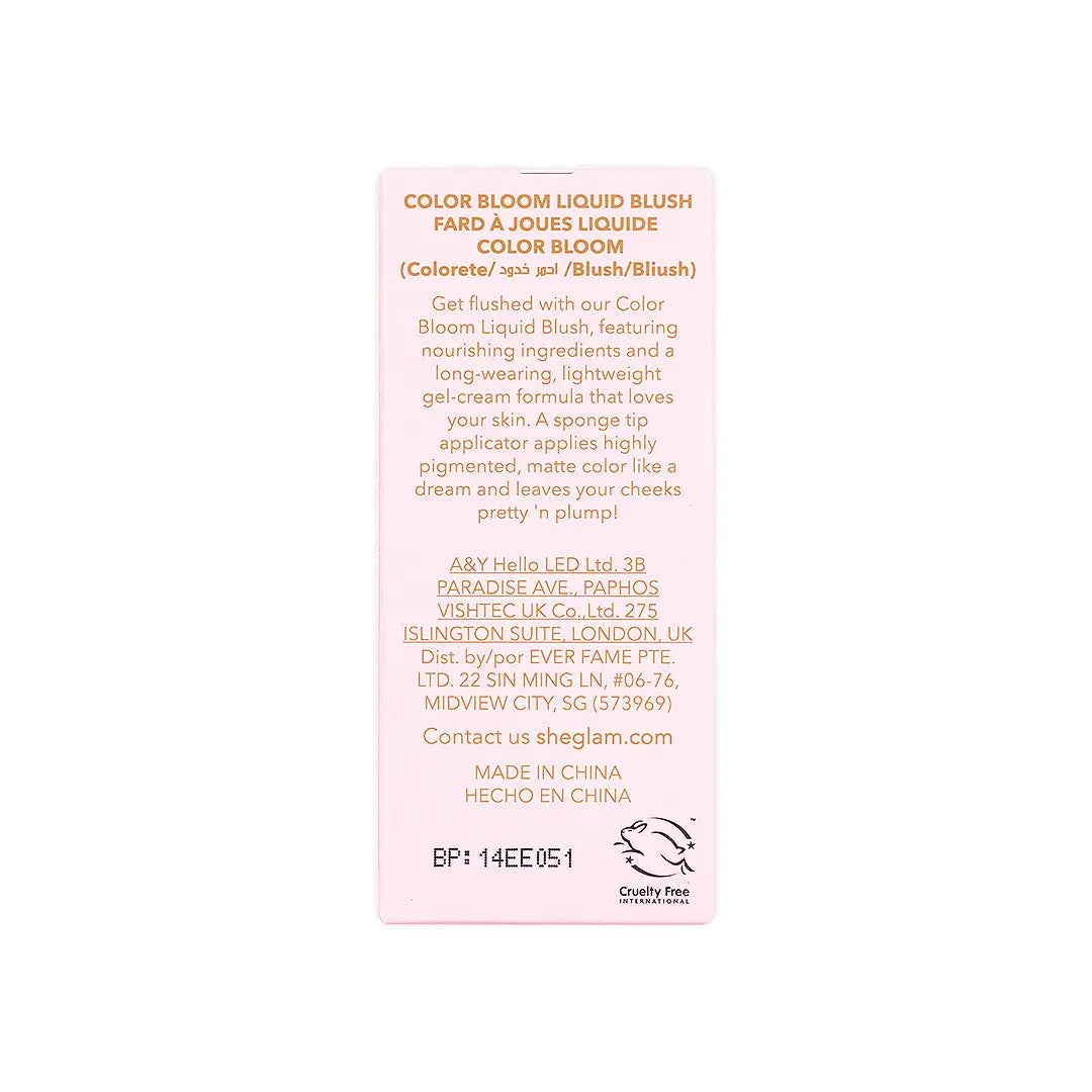 58163-Sheglam Color Bloom Liquid Blush Matte Finish Risky Business +7