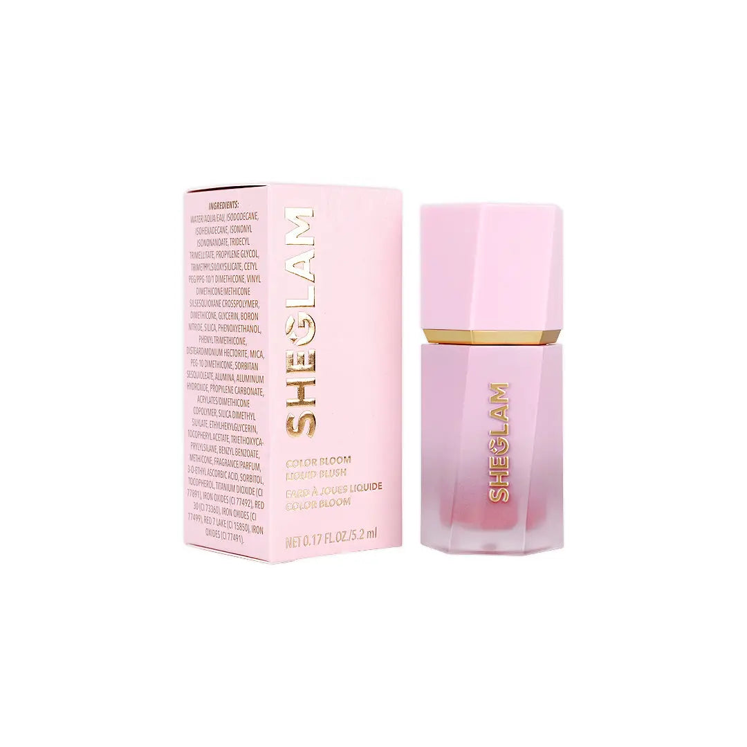 58164-Sheglam Color Bloom Liquid Blush Matte Finish Cutie Pie +2