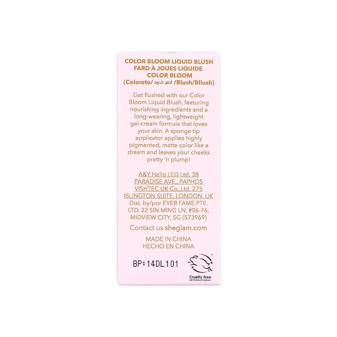 58165-Sheglam Color Bloom Liquid Blush Matte Finish Hot Topic +8
