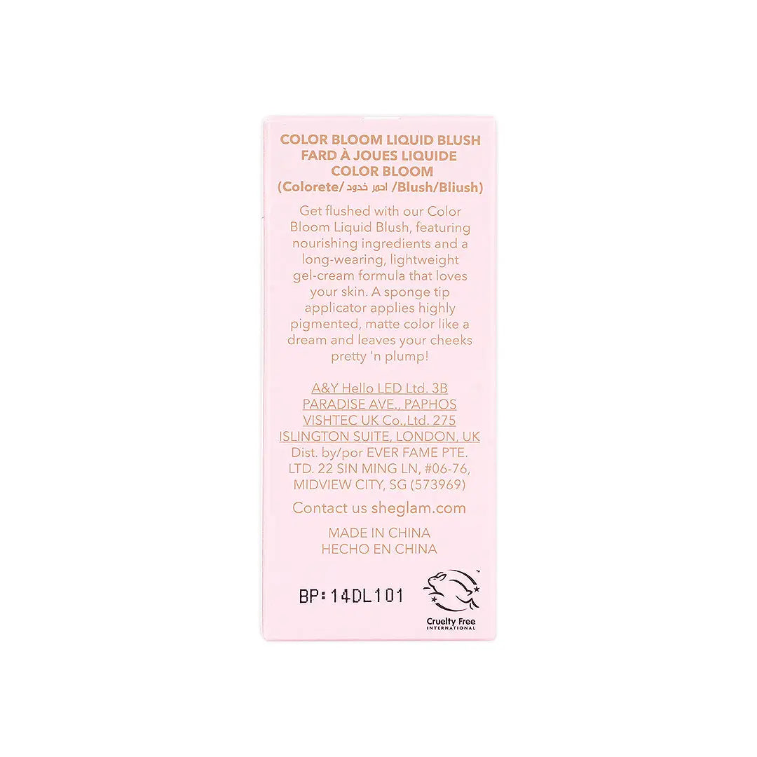 58168-Sheglam Color Bloom Liquid Blush Matte Finish Real Deal +7
