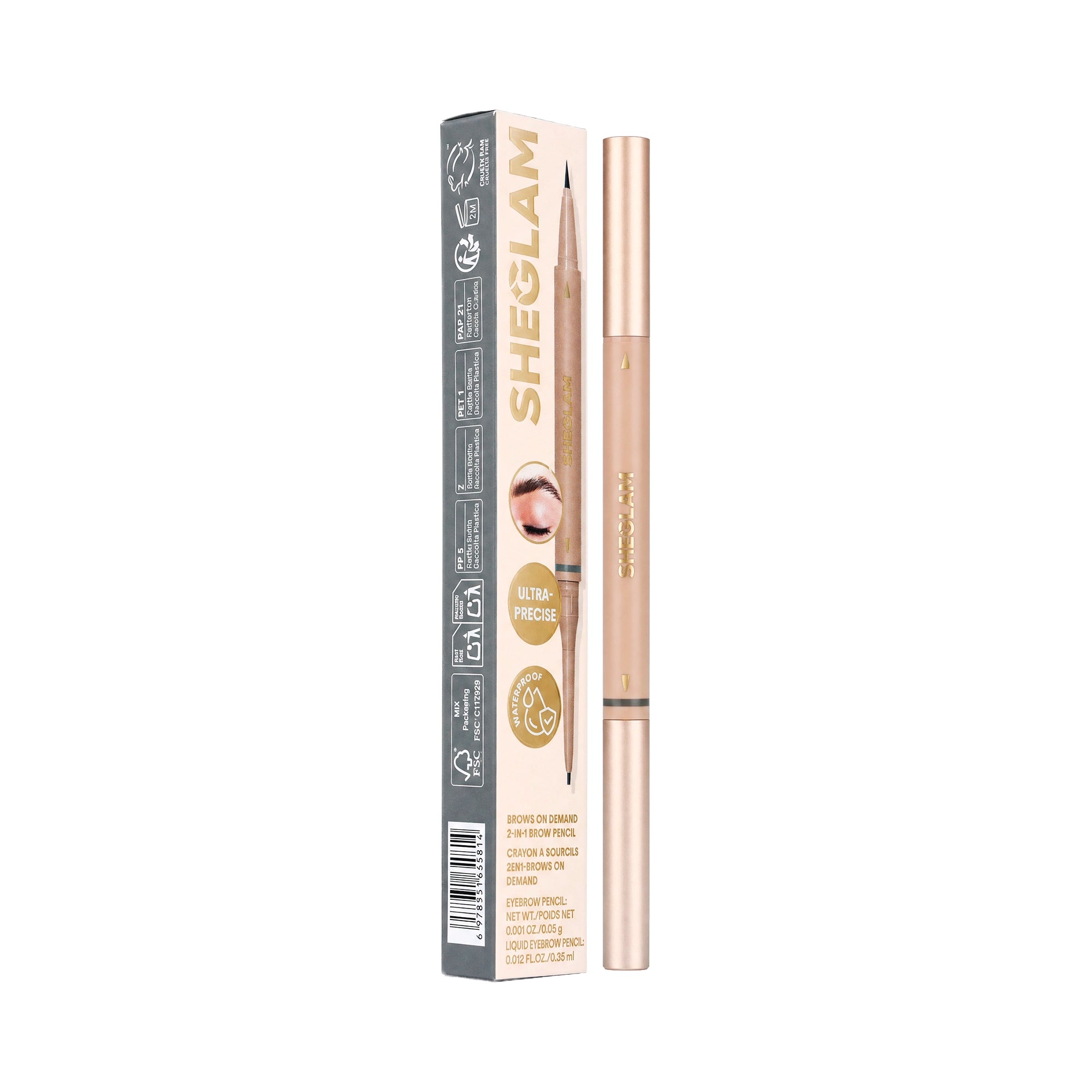 58170-Sheglam Brows On Demand 2-In-1 Brow Pencil Espresso  +2