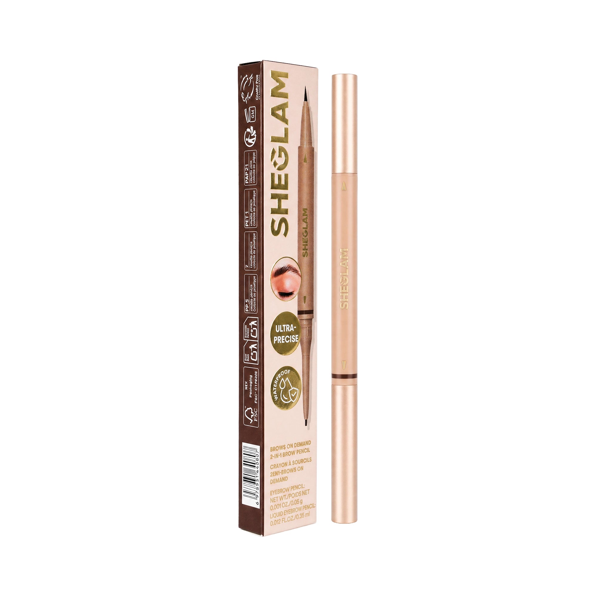58171-Sheglam Brows On Demand 2-In-1 Brow Pencil Chocolate  +2