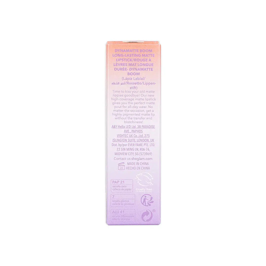 58194-Sheglam Dynamatte Boom Matte Lipstick Rent Free +6
