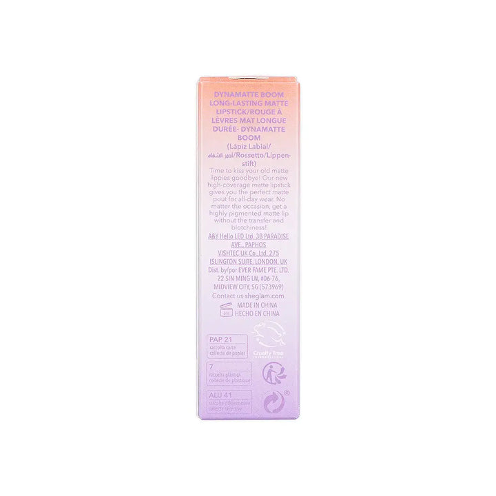 58194-Sheglam Dynamatte Boom Matte Lipstick Rent Free +6