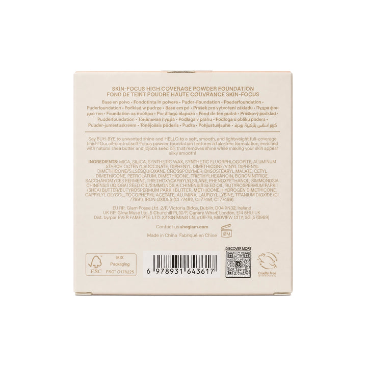 -Sheglam Skin-Focus High Coverage Powder Foundation Nude +7
