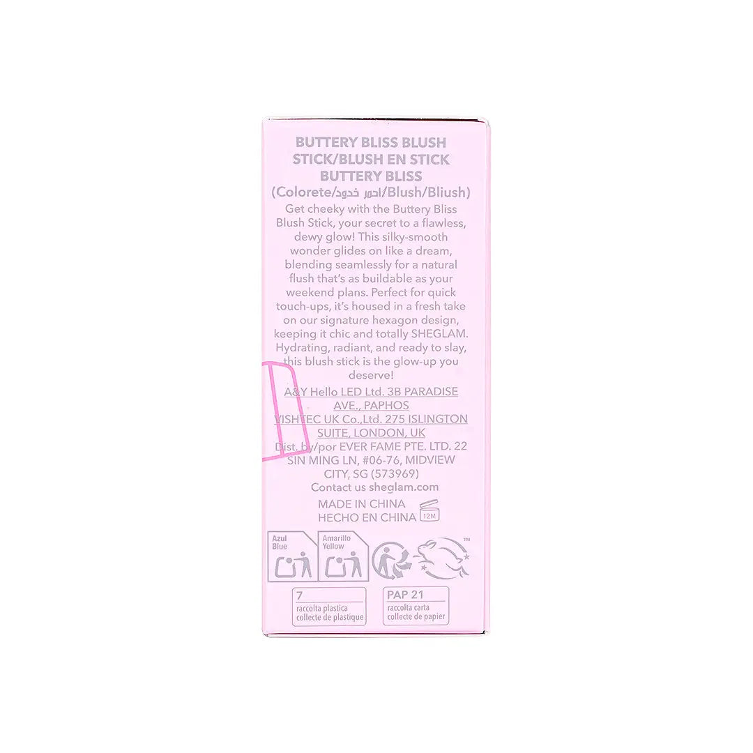 58206-Sheglam Buttery Bliss Blush Stick Hush Hush +6