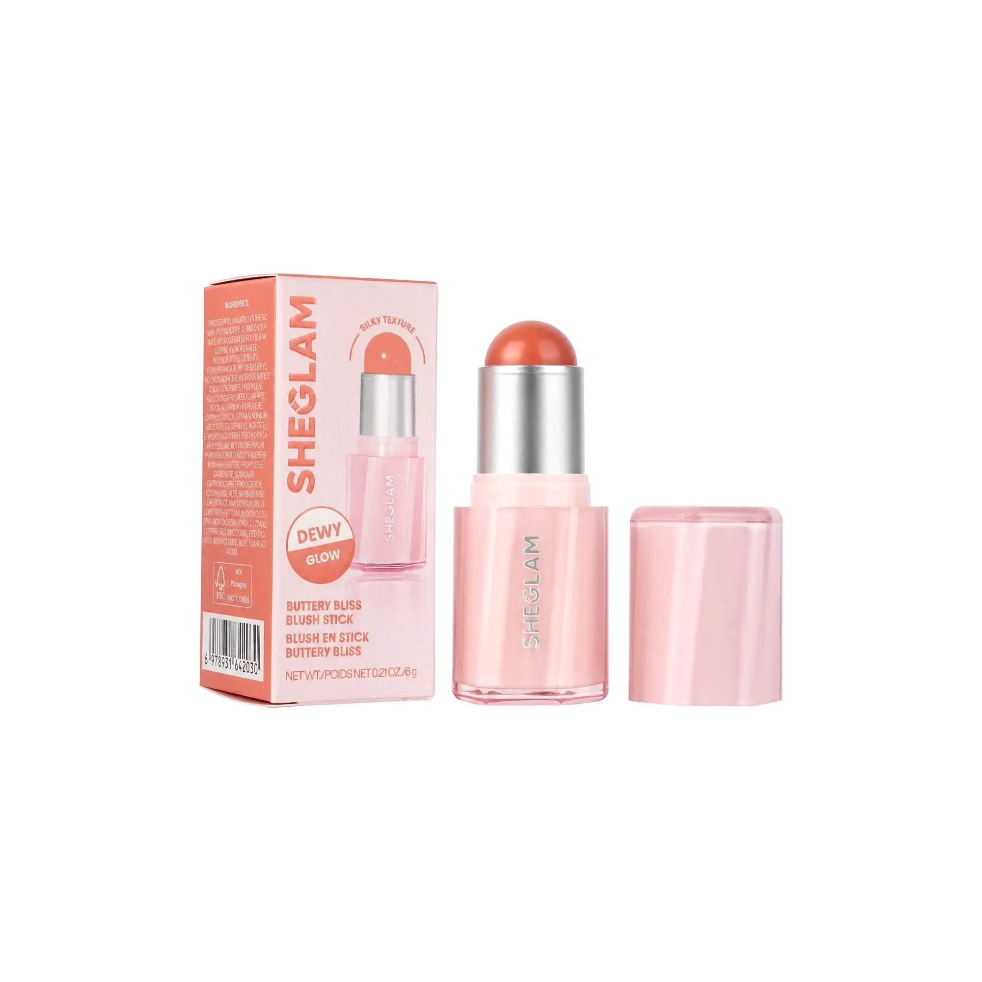 58206-Sheglam Buttery Bliss Blush Stick Hush Hush +3