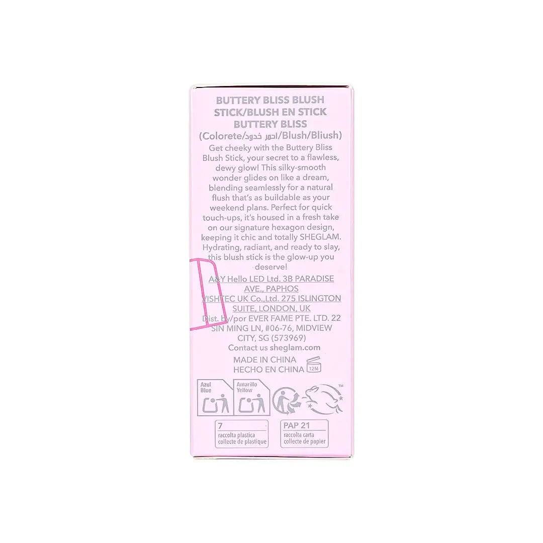 58208-Sheglam Buttery Bliss Blush Stick Painted Peony +6