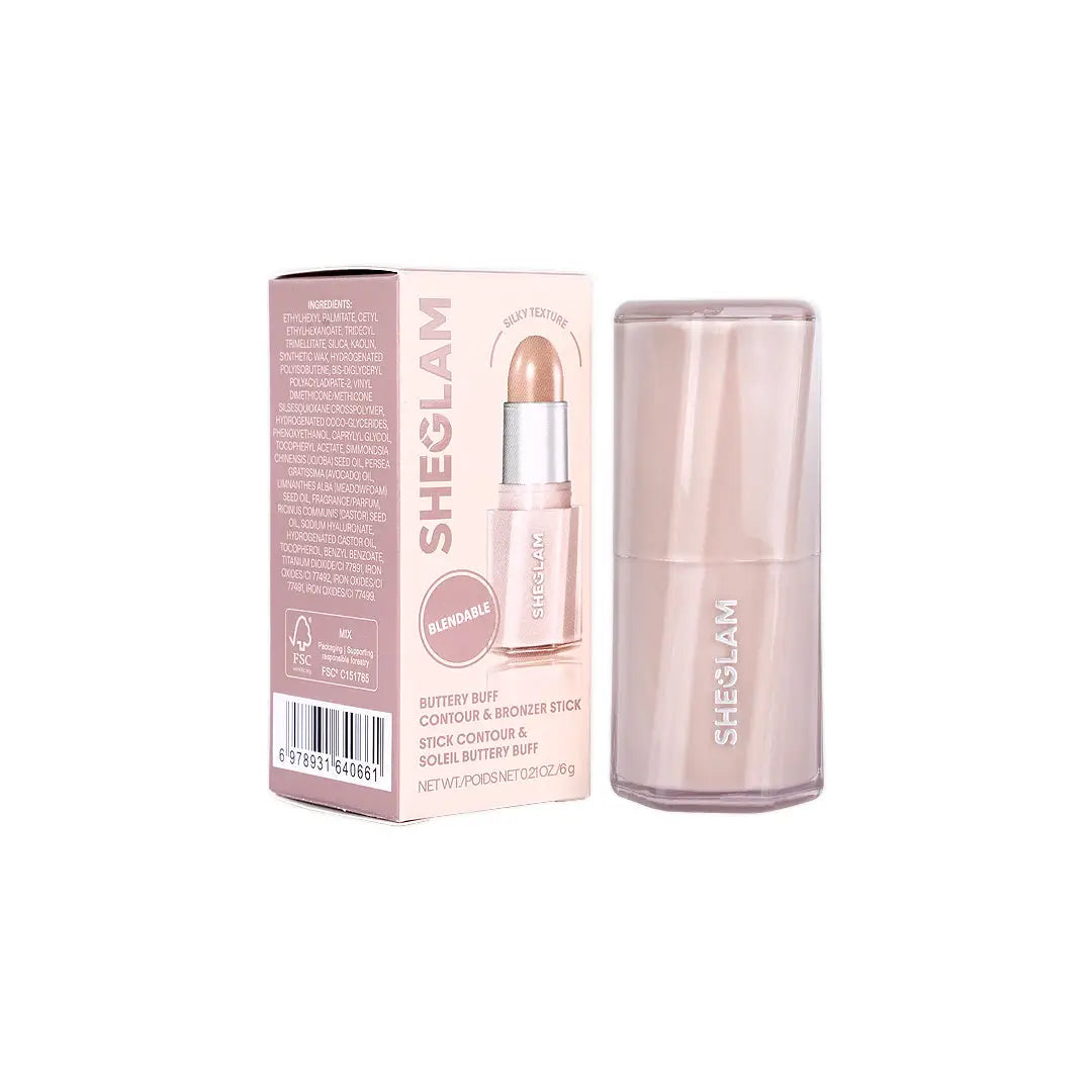 58228-Sheglam Buttery Buff Contour & Bronzer Stick 01 Soft Tan +2
