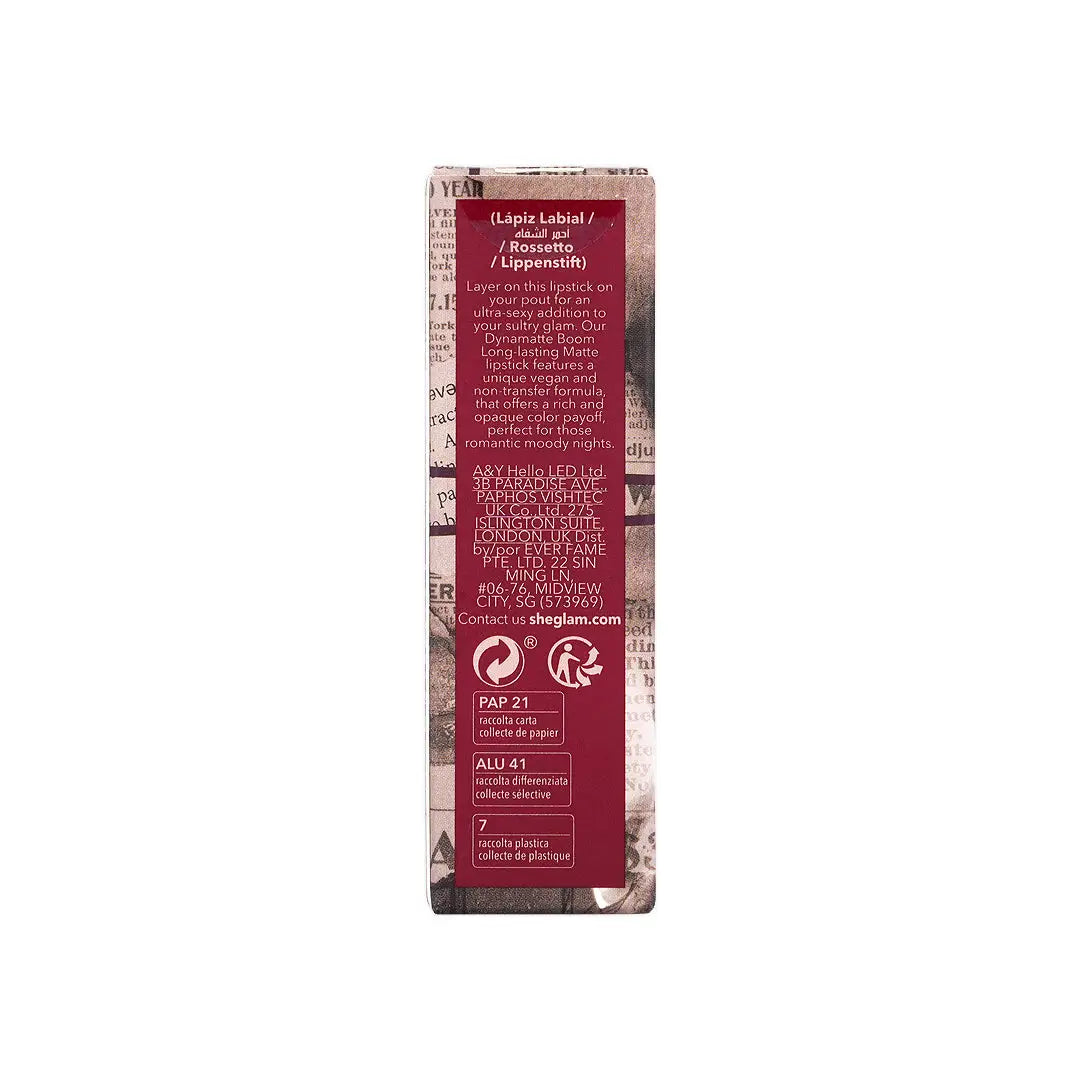 58260-Sheglam Ember Rose Dynamatte Boom Matte Lipstick-My Beloved +6