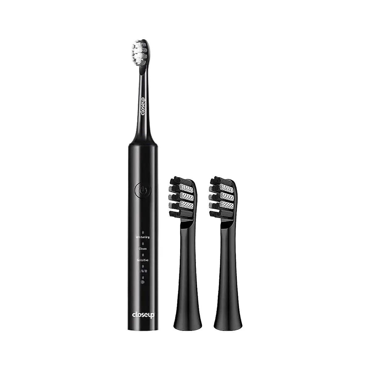 4-Closeup Sonic Expert Toothbrush Black with 2 Brush Heads +3