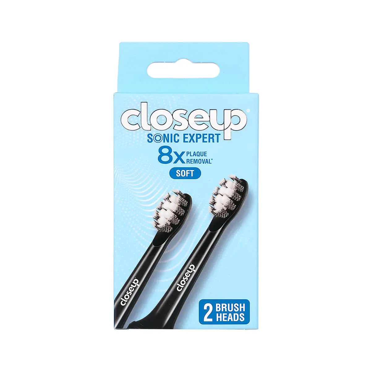 1-Closeup Sonic Expert 2 Brush Heads-Black