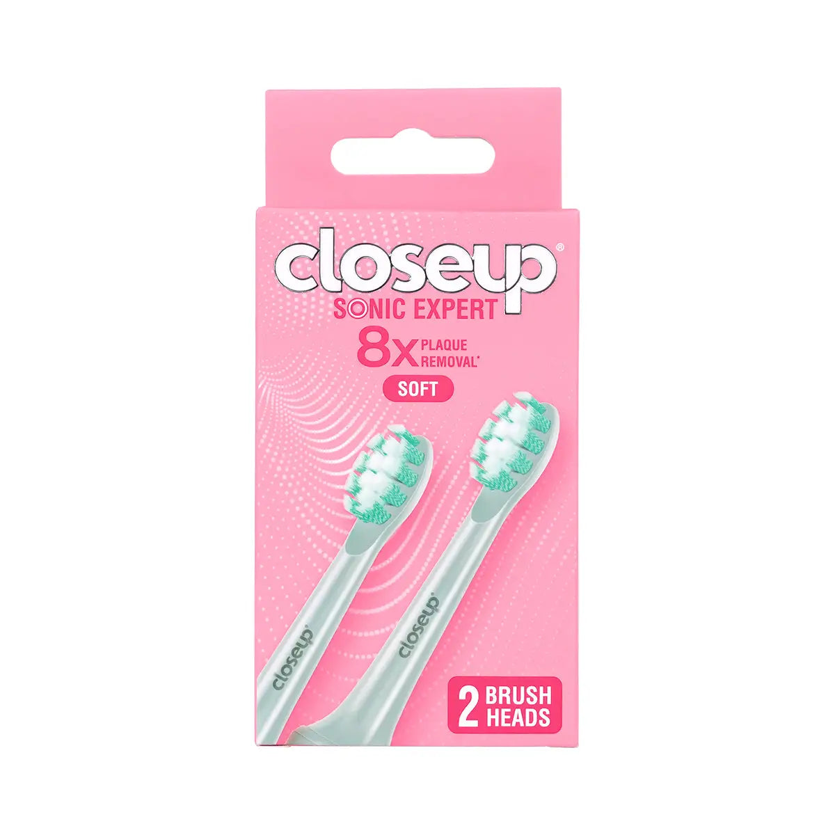 1-Closeup Sonic Expert 2 Brush Heads-Green