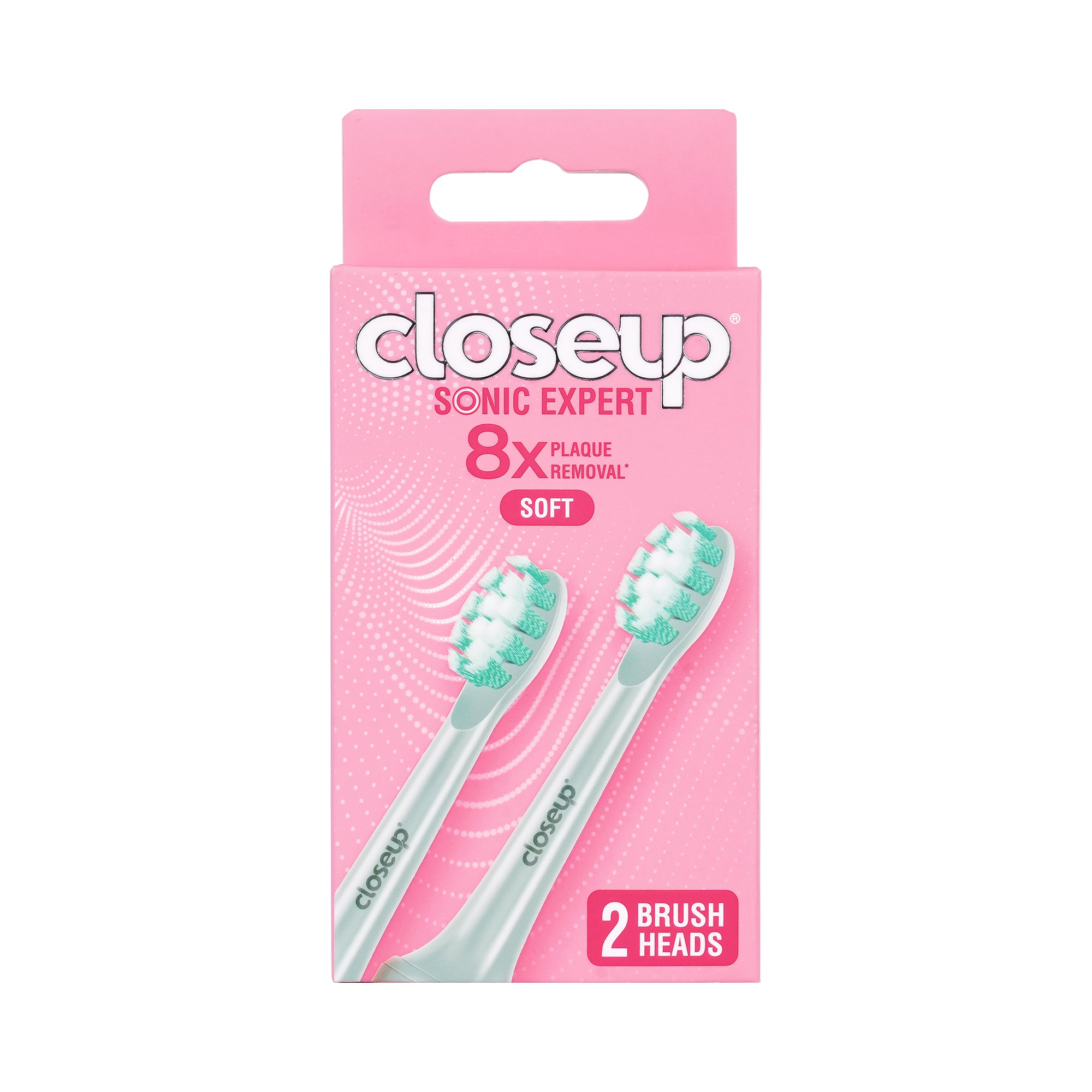 58304-Closeup Sonic Expert 2 Brush Heads-Green +1