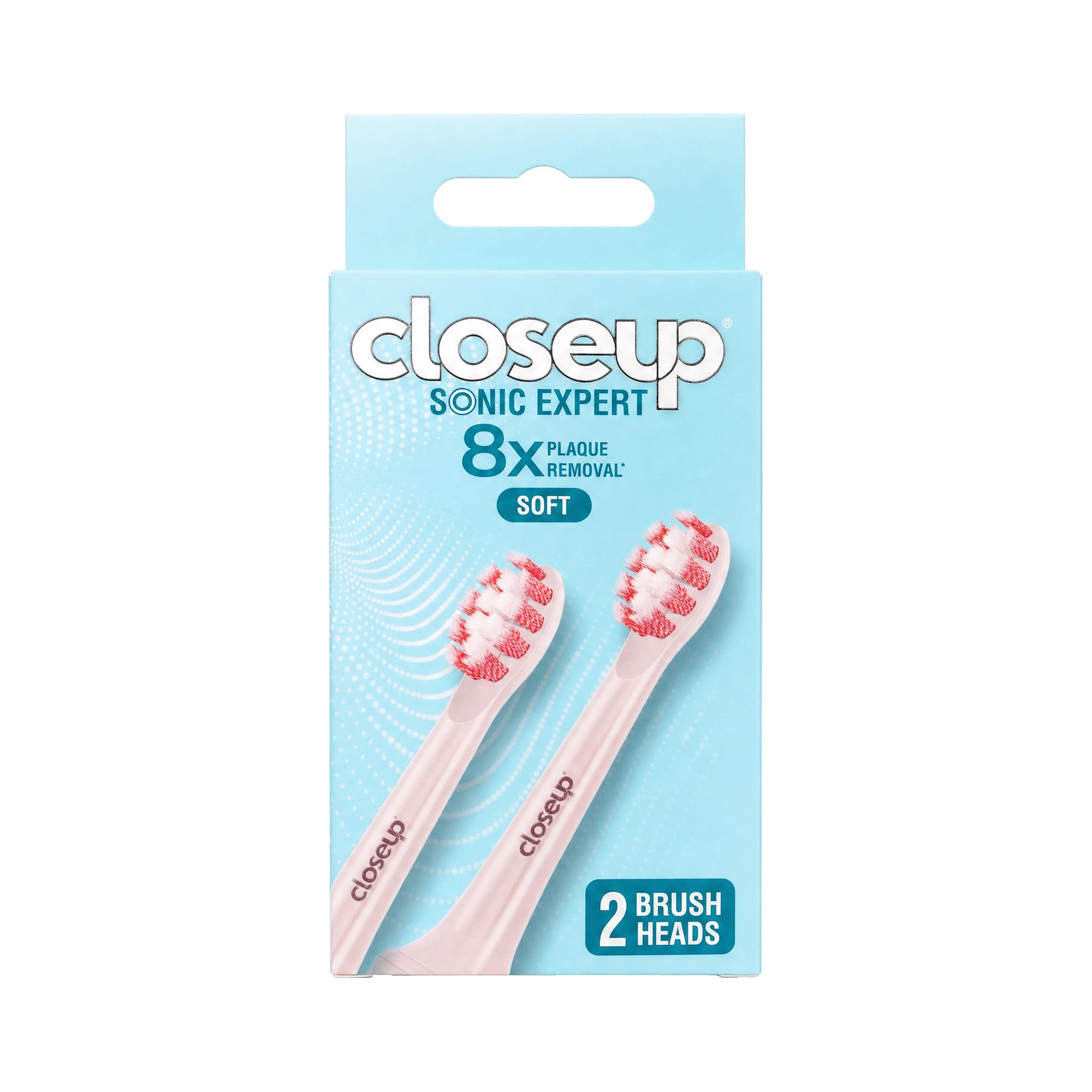 58305-Closeup Sonic Expert 2 Brush Heads-Pink