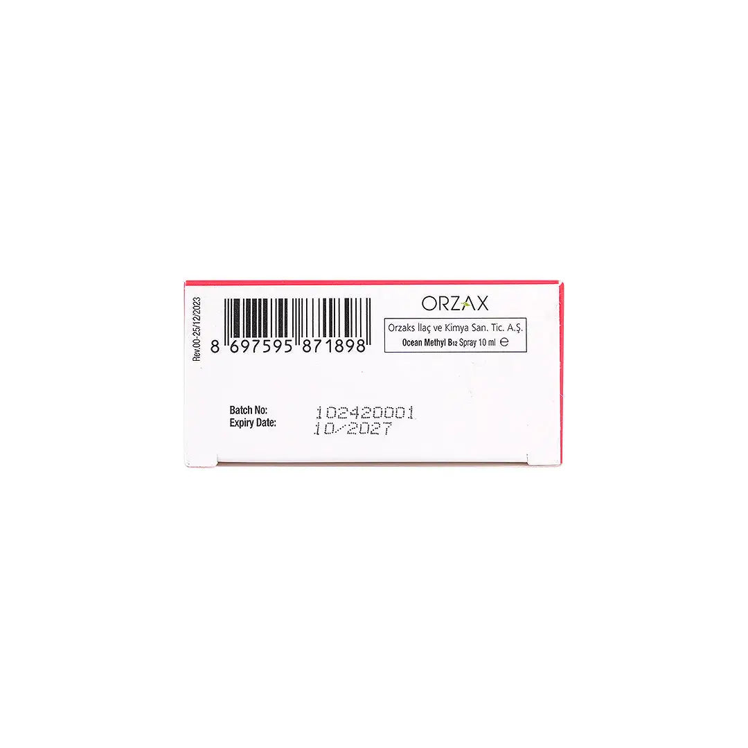 58400-Orzax Ocean Methyl B12 1000 MCG Spray 10mL +9
