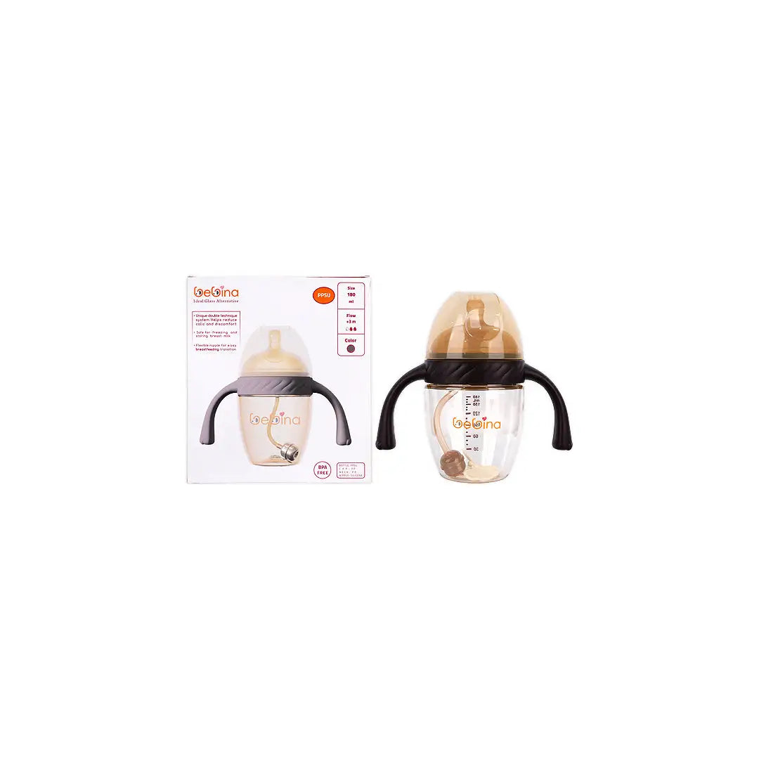 58401-Bebina Premium Care Baby Bottle +3m 180mL- Brown +1