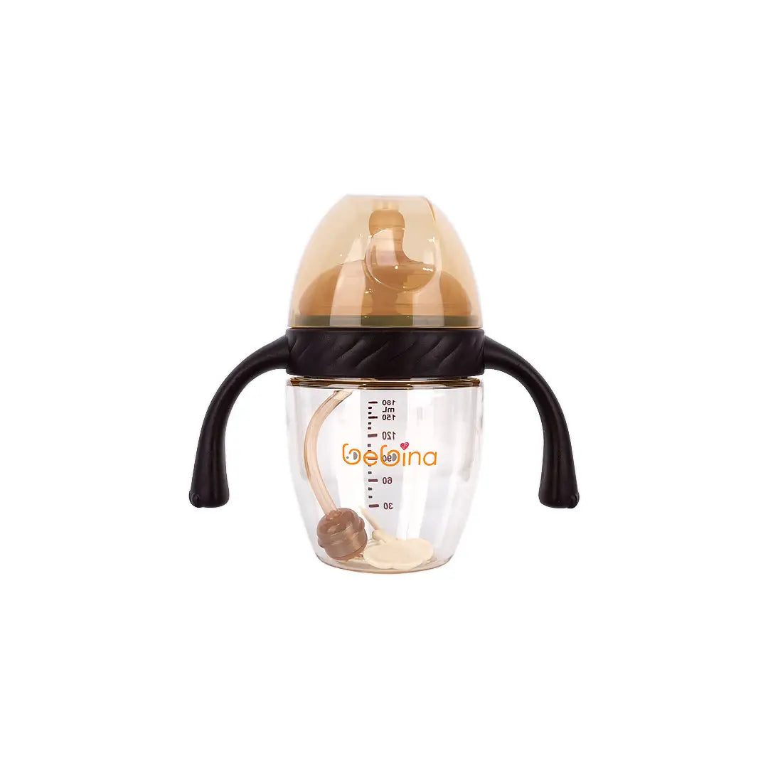 58401-Bebina Premium Care Baby Bottle +3m 180mL- Brown +6