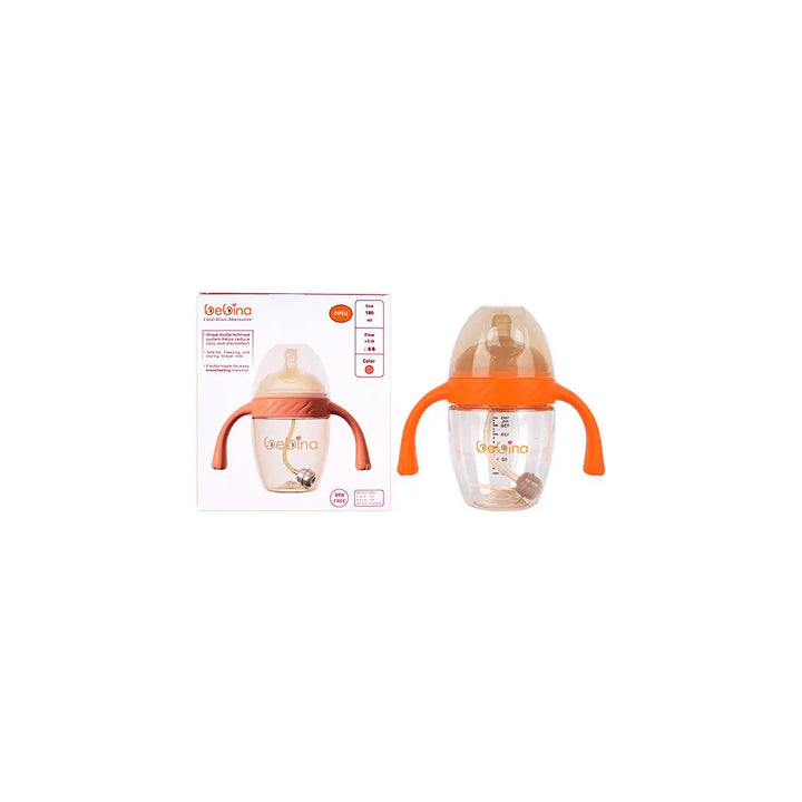 58402-Bebina Premium Care Baby Bottle +3m 180mL- Orange +7