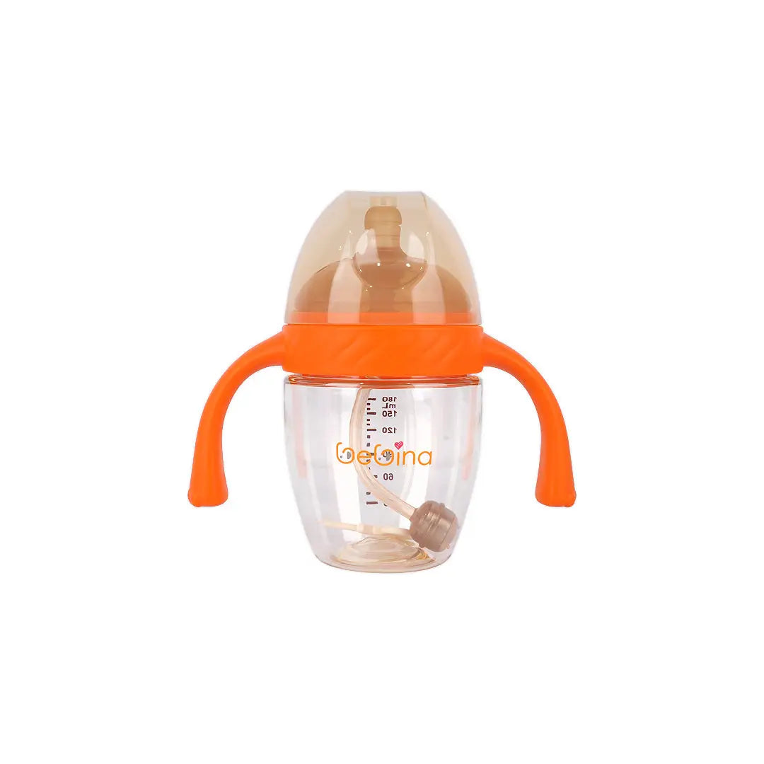 58402-Bebina Premium Care Baby Bottle +3m 180mL- Orange +6