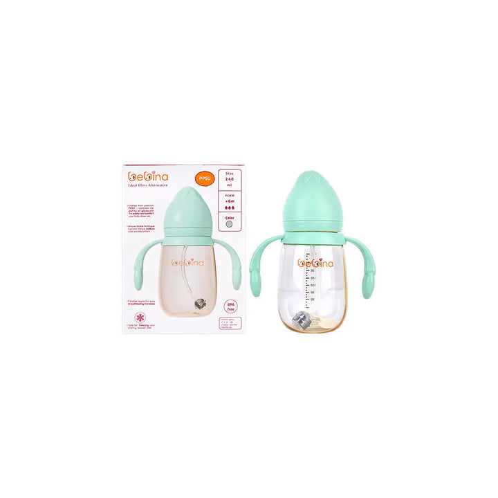 58403-Bebina Premium Care Baby Bottle +6m 240mL - Light Green +7