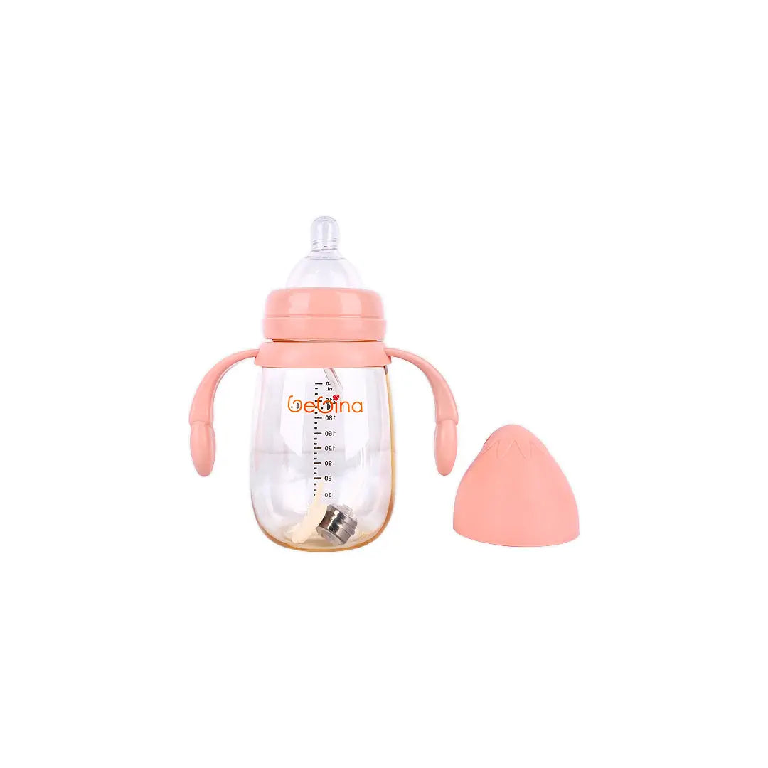 58404-Bebina Premium Care Baby Bottle +6m 240mL - Light Pink +1