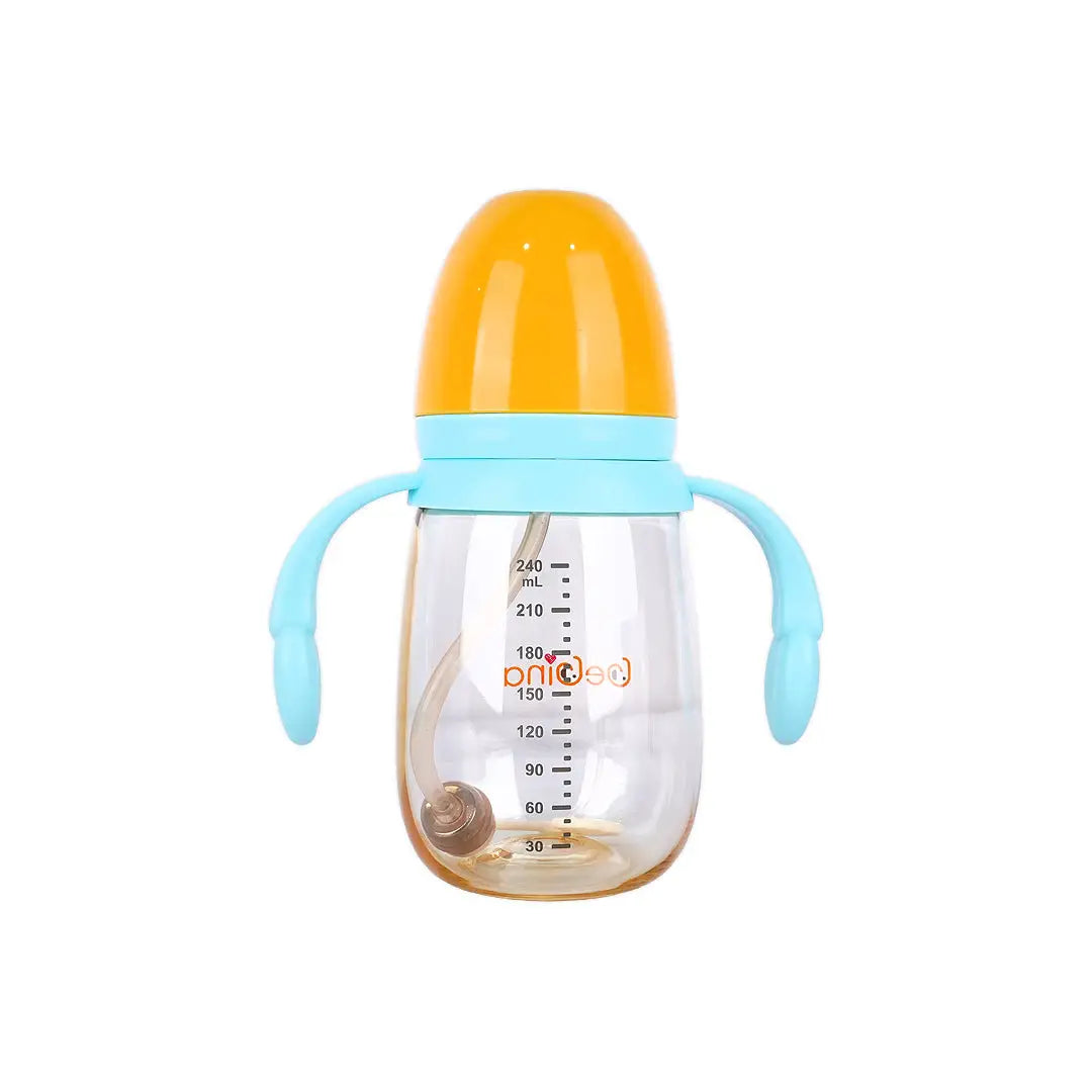 58405-Bebina Premium Care Weaning Bottle +6m 240mL - Light Blue +3