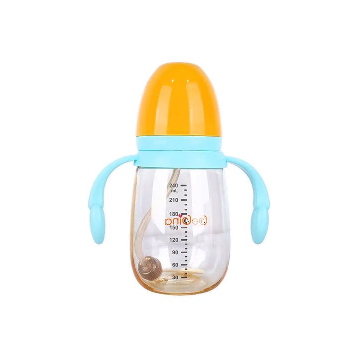 58405-Bebina Premium Care Weaning Bottle +6m 240mL - Light Blue +3