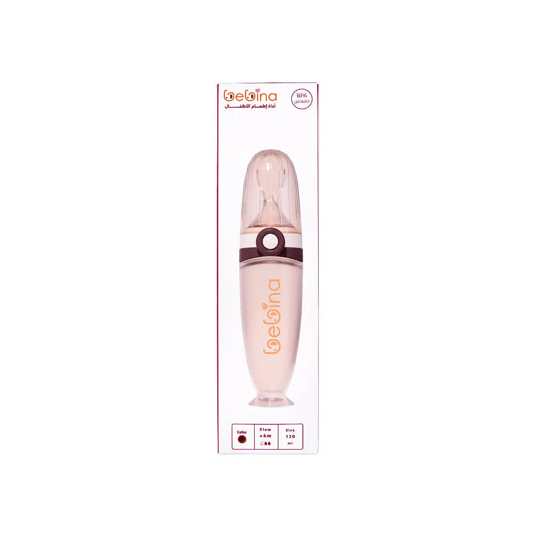 58406-Bebina Squeezy Baby Feeder +4m 120mL - Brown +5