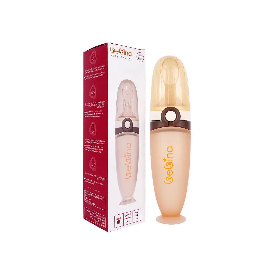 58406-Bebina Squeezy Baby Feeder +4m 120mL - Brown +6