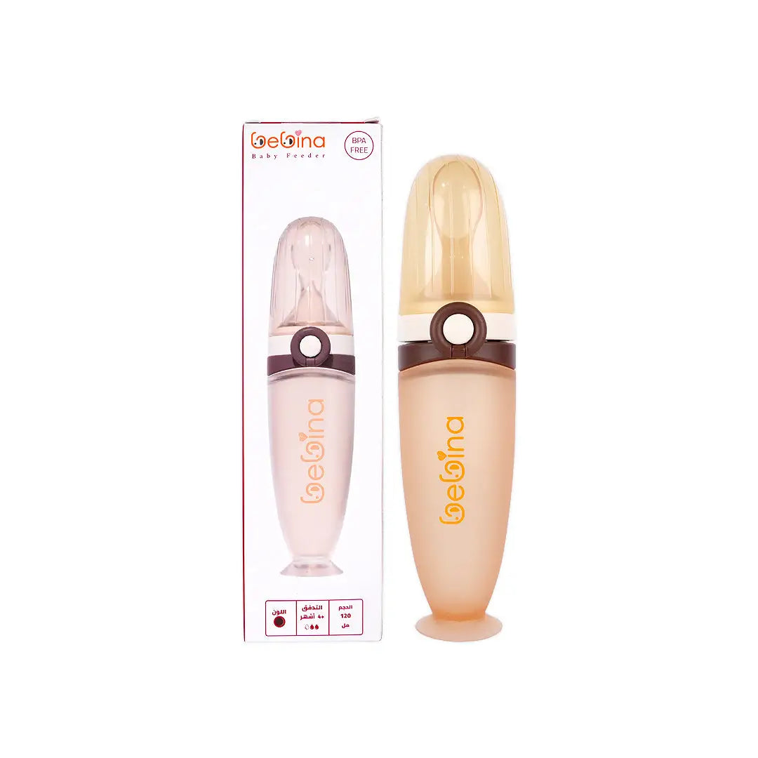 58406-Bebina Squeezy Baby Feeder +4m 120mL - Brown +2
