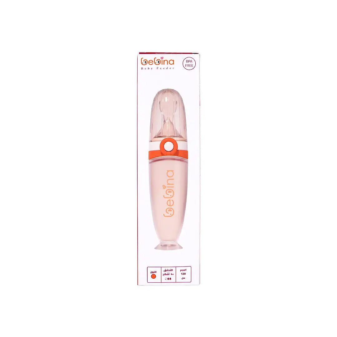 58407-Bebina Squeezy Baby Feeder +4m 120mL - Orange +5