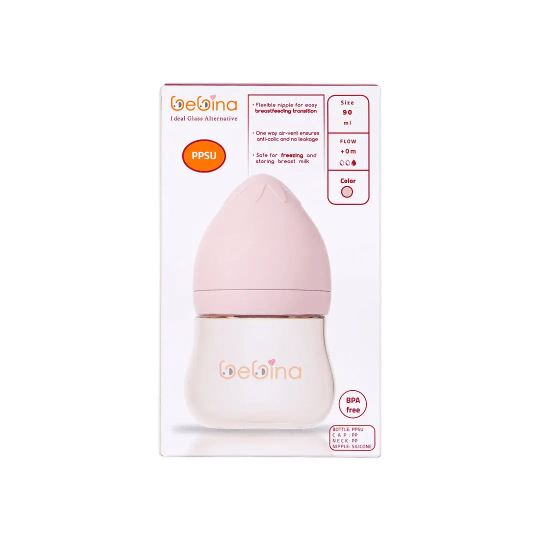 58408-Bebina Baby Bottle m 90mL - Light Pink +8