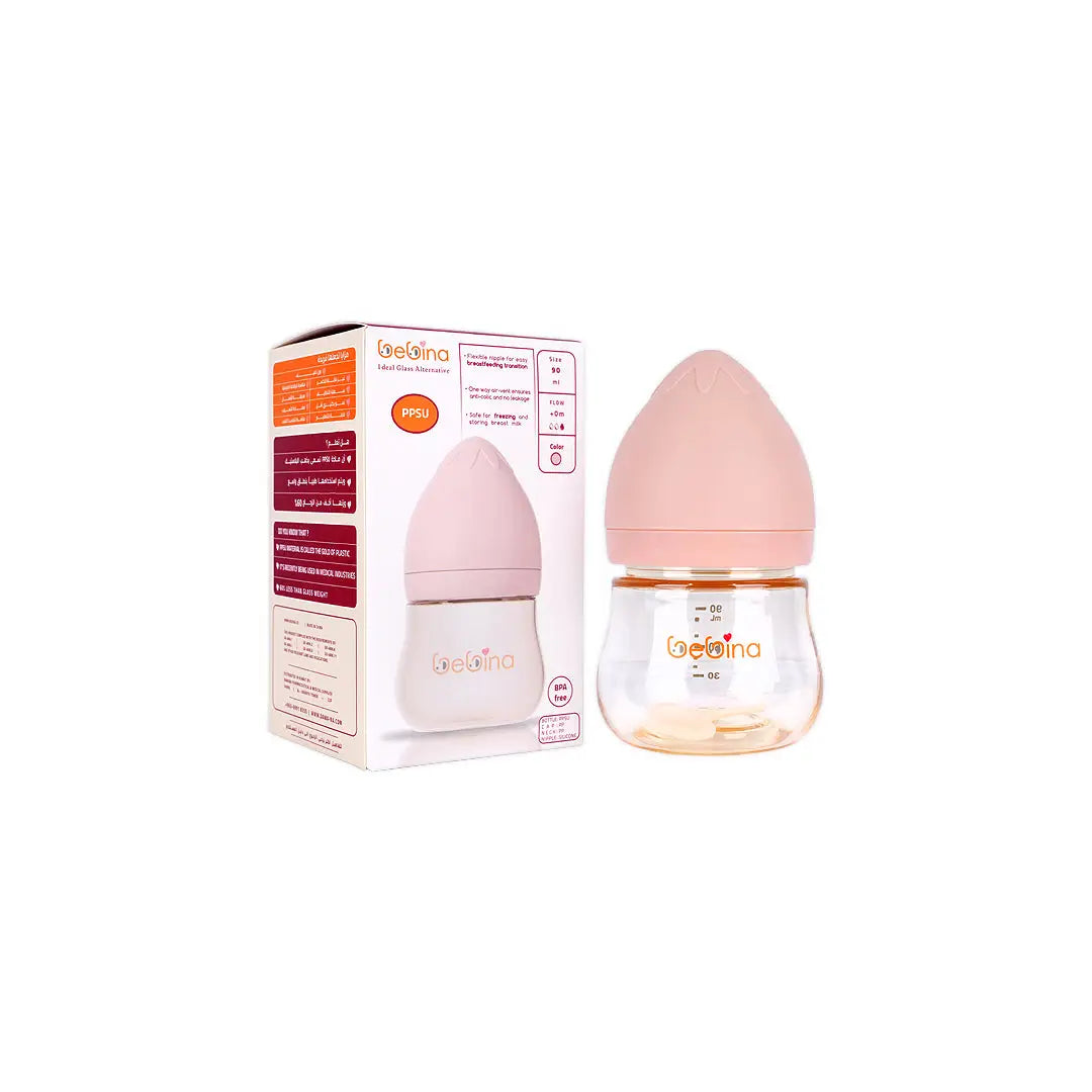 58408-Bebina Baby Bottle m 90mL - Light Pink +5