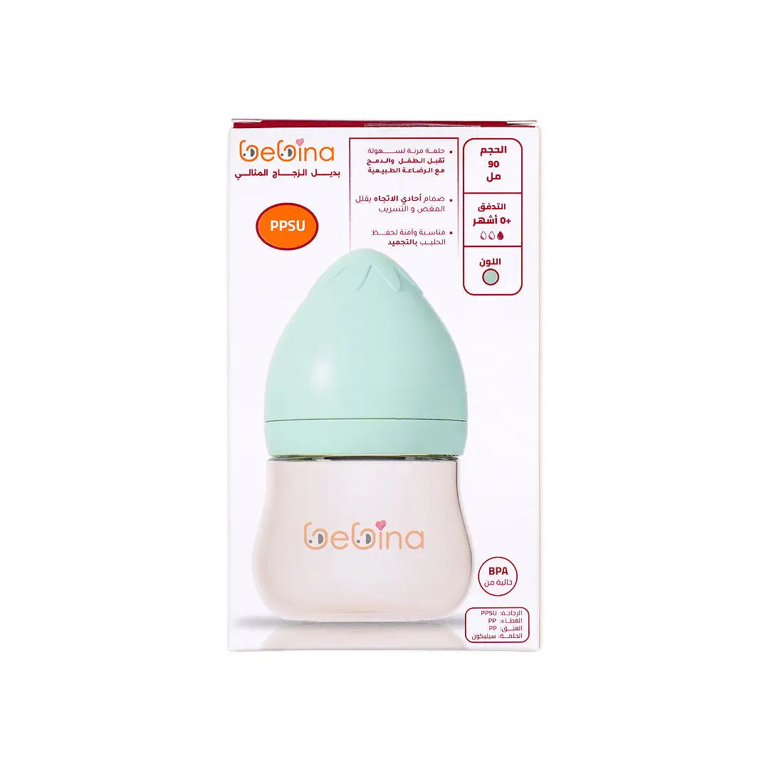 58409-Bebina Baby Bottle m 90mL - Light Green +5
