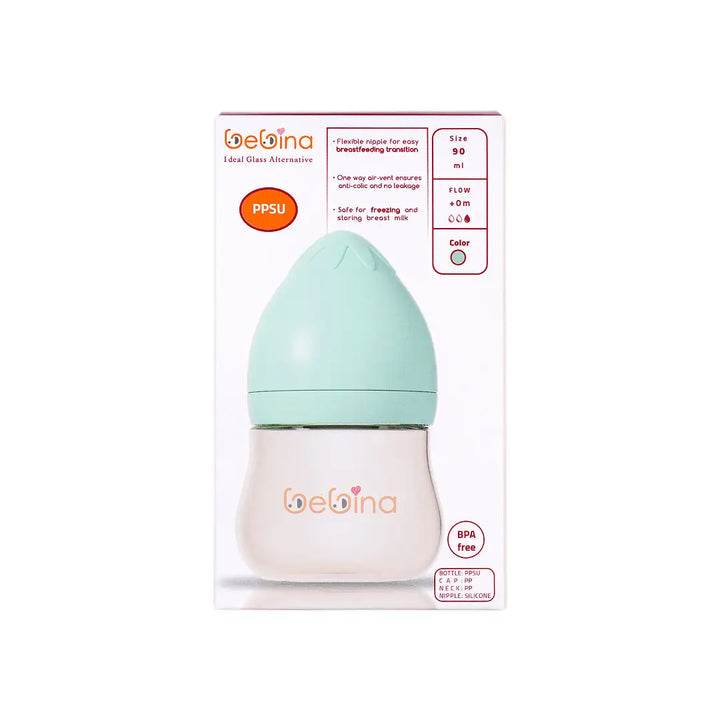 58409-Bebina Baby Bottle m 90mL - Light Green 