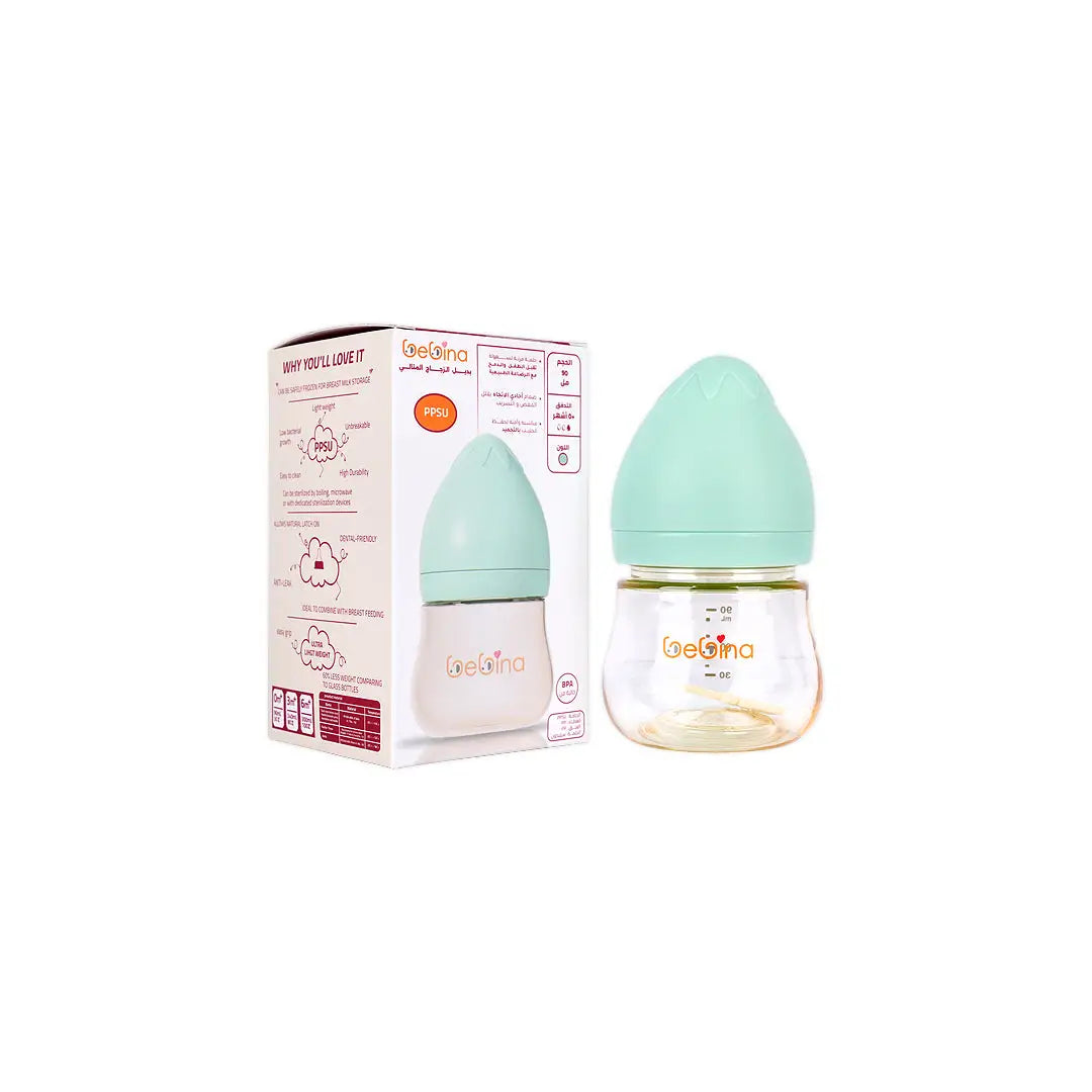 58409-Bebina Baby Bottle m 90mL - Light Green +6