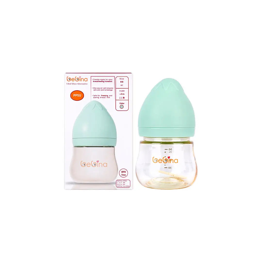 58409-Bebina Baby Bottle m 90mL - Light Green +4