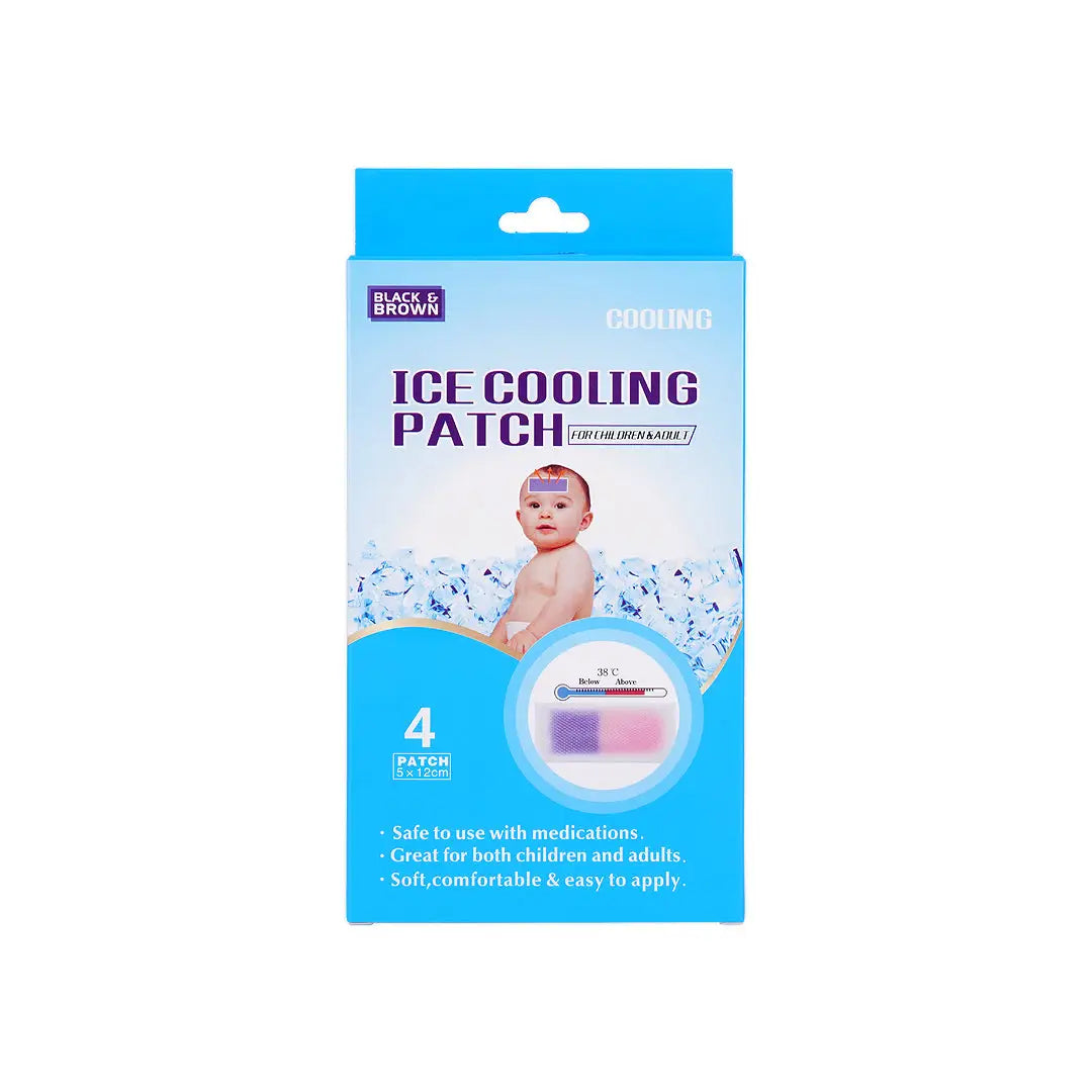 58425-Black & Brown Ice Cooling Patches 5x12cm 4pcs