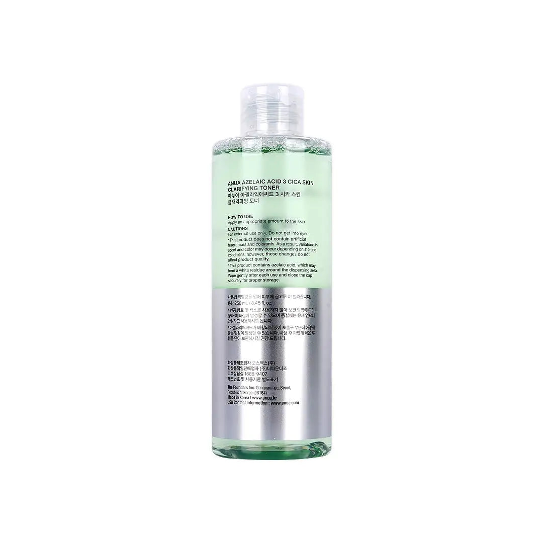 58427-Anua Azelaic Acid 3+ Cica Skin Clarifying Toner 250mL +3