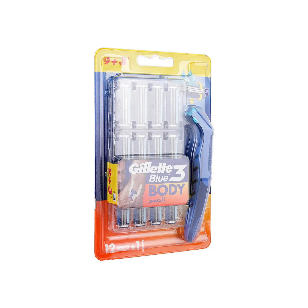 Gillette Blue3 Body Razor 1 Handle + 12 Refills