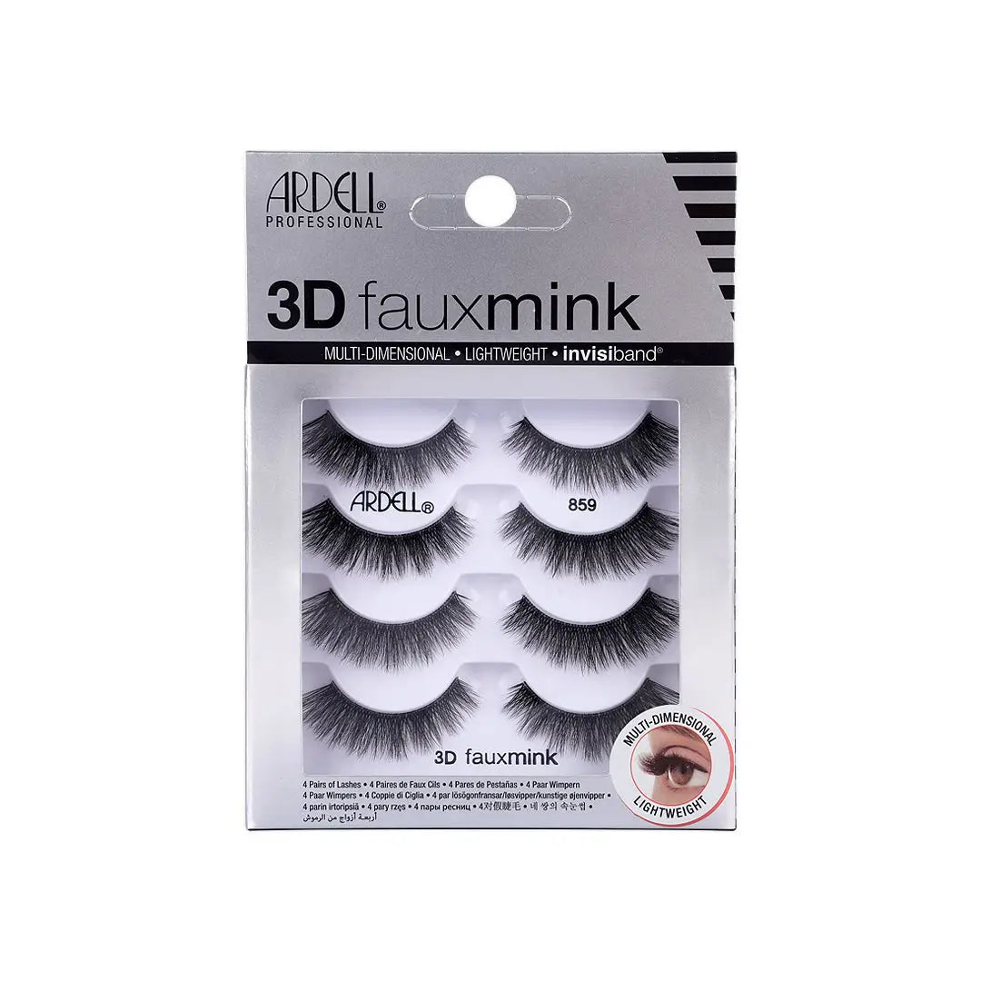 58615-Ardell 3D Fauxmink Lashes 859 4 Pack 